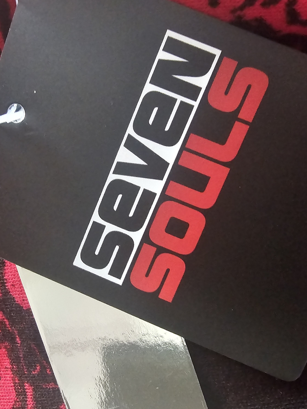 Seven Souls Savage Red and Black Marble Print Hoodie - Picture 4 of 5